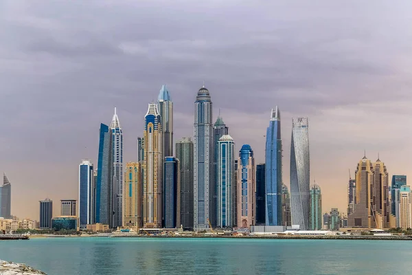 Vista Incrível Jumeirah Beach Residence Arranha Céu Beira Mar Dubai — Fotografia de Stock