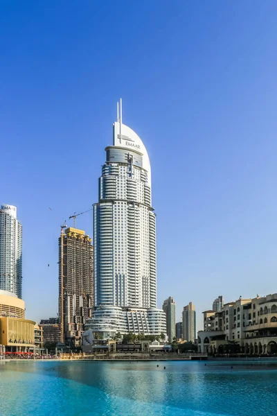 Готель Адреса Центрі Дубая Над Знаменитими Танцювальними Фонтанами Парку Бурдж — стокове фото
