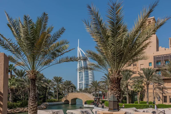 Pohled Nábřeží Burj Arab Pohled Souk Madinat Jumeirah Rezidenční Business — Stock fotografie