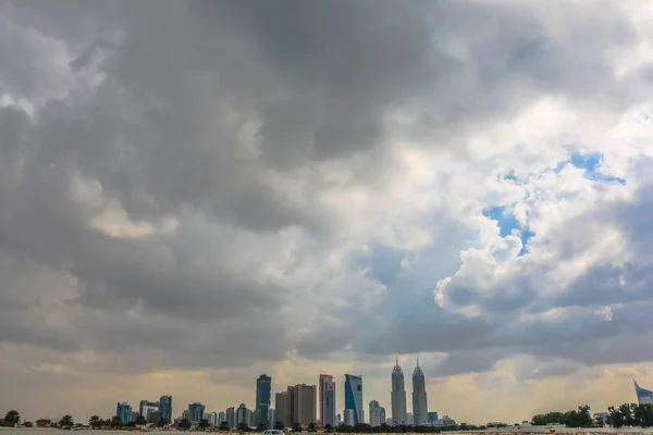 Dramatische Bewolkte Lucht Onweer Wolkenlandschap Boven Arabische Zee — Stockfoto