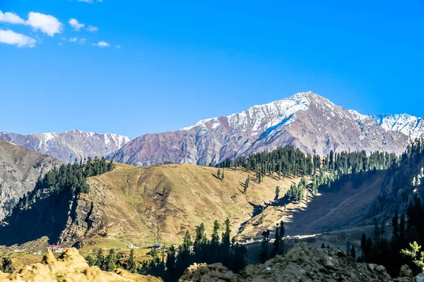 Structure Géologique Neige Montagneuse Dans Vallée Naran District Mansehra Khyber — Photo