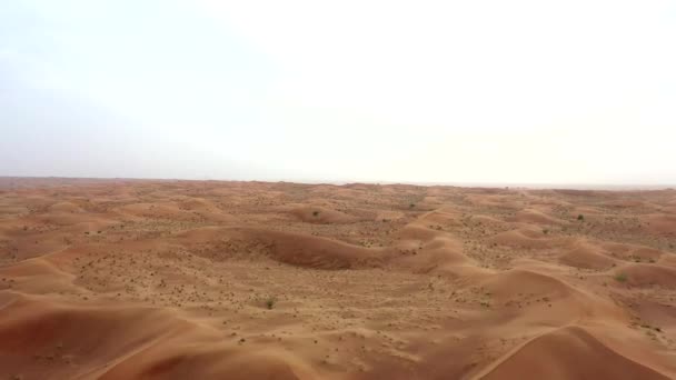 Drone View Dry Desert Dubai Sand Ripples Krajobraz Geologiczny Pustyni — Wideo stockowe