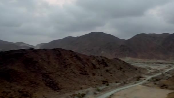 Paesaggio Geologico Delle Montagne Kalba Caratterizzato Montagne Secche Rocciose Sharjah — Video Stock