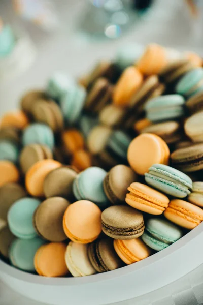 Macarrones Una Barra Caramelo Boda Imagen de stock