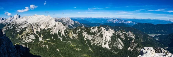 Mountain Outdoors Wide Angle View Valley Triglav Trekking Travel Top — Stock Photo, Image