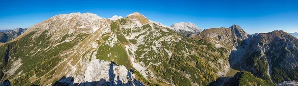 Panoramatický Výhled Julské Alpy Vrcholu Hory Ablanca Slovinsko — Stock fotografie