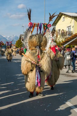 Vir, Slovenya - 3rd Mart 2019: Slovence Ulusal maskeleri 