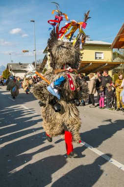 Vir, Slovenya - 3rd Mart 2019: Slovence Ulusal maskeleri 