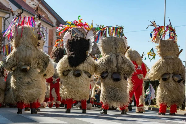 Ormoz Slovenia March 5Th 2019 Slovene National Masks Kurent Dancing — Stock Photo, Image