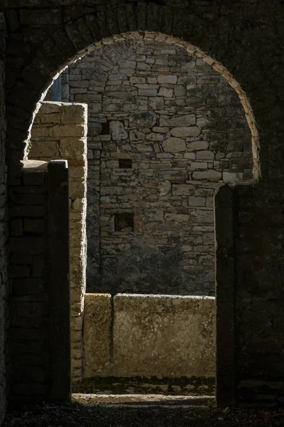 Ruinas Del Siglo Basílica Santa María Isla Veliki Brijun Croacia — Foto de Stock