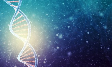 3D render renk arka planda Dna yapısının