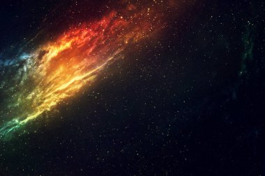 Yıldızlar ve nebula ile gece gökyüzü 