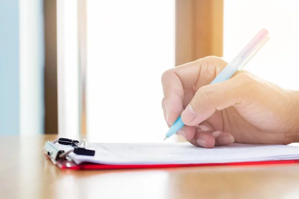 Hands Pen Writing Paper — Stock Photo, Image