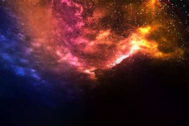 Yıldızlar ve nebula ile gece gökyüzü 