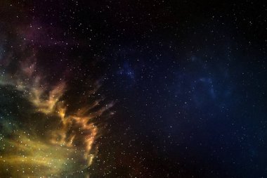 Yıldızlar ve nebula ile gece gökyüzü 