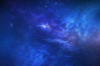 Yıldızlar ve nebula ile gece gökyüzü 