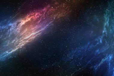 Yıldızlar ve nebula ile gece gökyüzü 