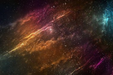 Yıldızlar ve nebula ile gece gökyüzü 
