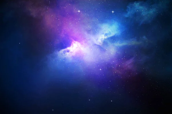 Céu Noturno Com Estrelas Nebulosa — Fotografia de Stock