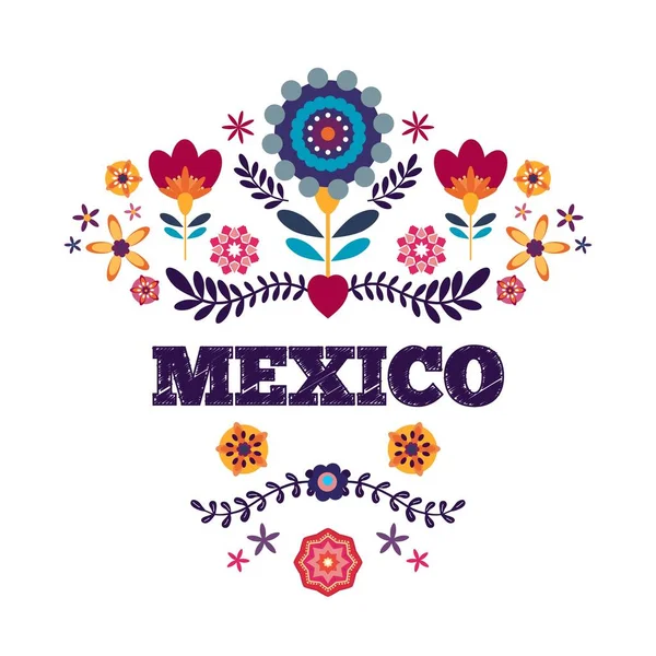 Patrón mexicano, hermoso ornamento étnico — Vector de stock