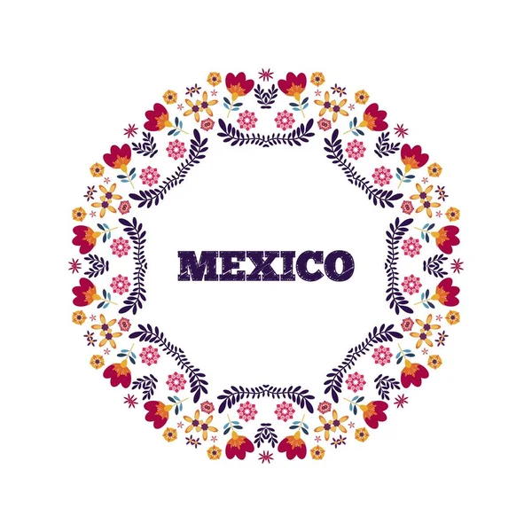 Patrón mexicano, hermoso ornamento étnico — Vector de stock