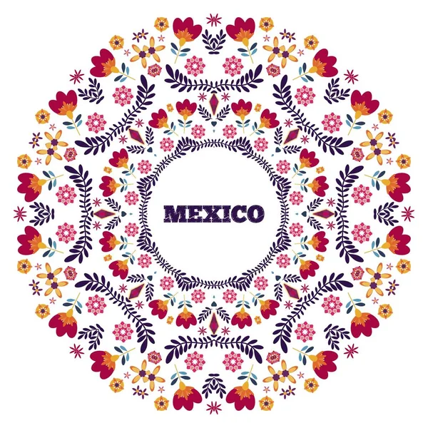 Patrón mexicano, hermoso ornamento étnico — Vector de stock