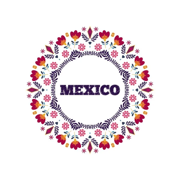 Patrón mexicano, hermoso ornamento étnico — Vector de stock