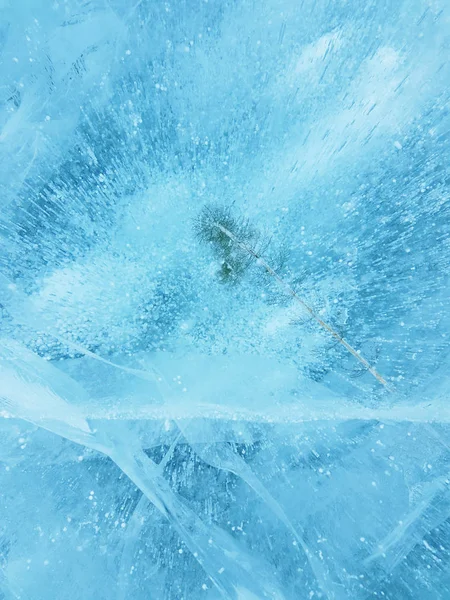 Tekstura jeziora Bajkał lód zimą. — Zdjęcie stockowe