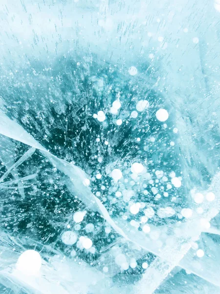Contexte et texture de la surface gelée du lac Baïkal en winte — Photo