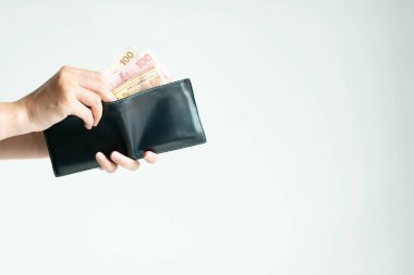 Eller ödeme için kısa cüzdan Hong Kong para (Dolar Hong Kong veya Hkd) toplama.