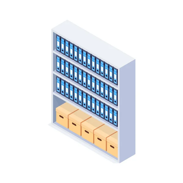 Isometric office furniture. — Stock Vector