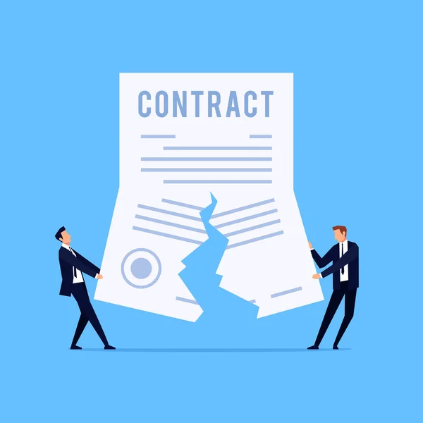 Cancellation of a contract. — Stock Vector