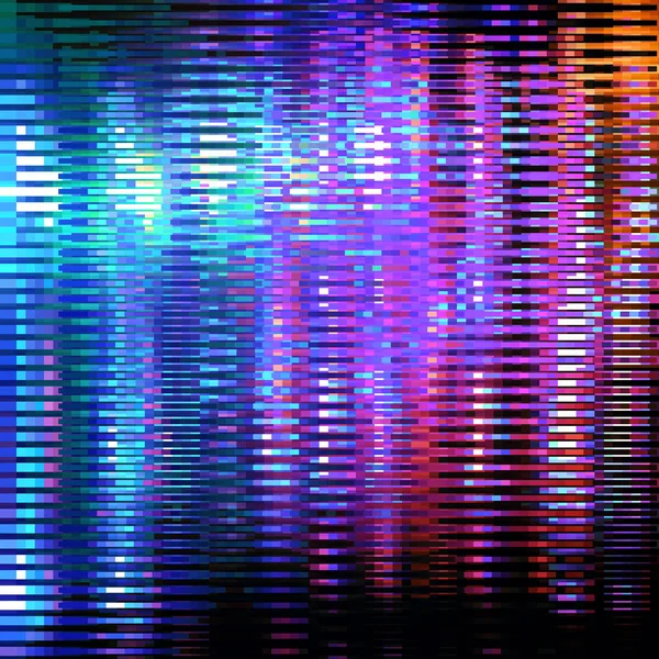 Einheitlicher Regenbogen-Hintergrund mit Glitch-Effekt. — Stockvektor