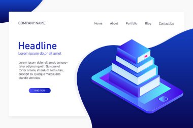 telefon ekran 3D kağıt kitap.