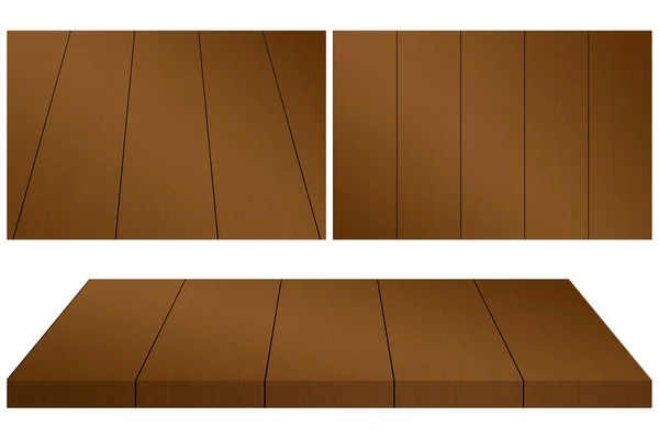 收集在白色背景上查出的棕色木头 用于蒙太奇 — 图库照片