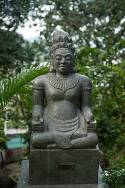 Nha Trang, Vietnam taş ilahi heykel kültürünün Nagar Nha Trang şehir üzerinde karmaşık Tapınağı yakınında eski Vietnam,.