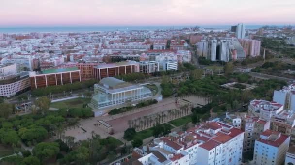 Vista aérea. Épico Valência, Espanha, Cidade inteira . — Vídeo de Stock