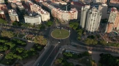 Hava görüntüsü. Valencia şehri. Panorama.
