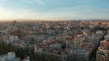 Hava görüntüsü. Valencia şehri. Panorama.