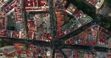 Geliştirme altyapı şehri, İspanya, Tenerife, Santa Cruz de Tenerife 'nin en iyi hava görüntüsü..