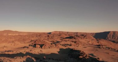 Teide Ulusal Parkı, Tenerife, Kanarya Adaları 'ndaki Volkan Teide ve lav manzarası.