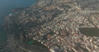 Hava görüntüsü. Santa Cruz de Tenerife Panoraması, Tenerife, Kanarya Adaları, İspanya.
