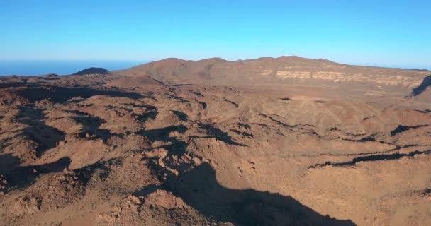 加那利群岛特内里费岛Teide国家公园的火山口和熔岩景观. — 图库视频影像