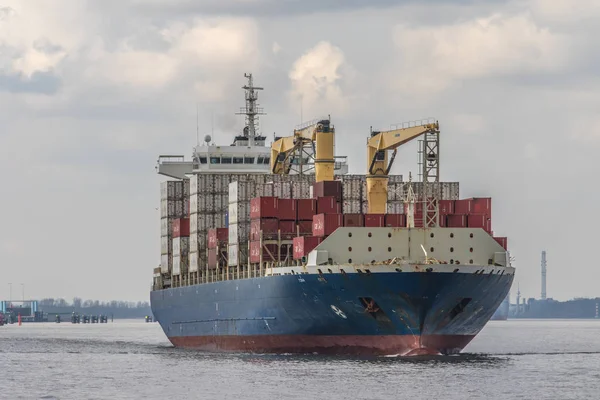 Container Schip Haven Van Hamburg — Stockfoto
