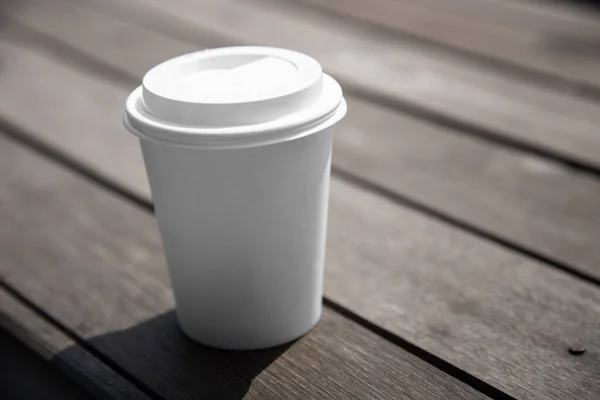 Mockup. Paper cup of coffee — Stock Photo, Image