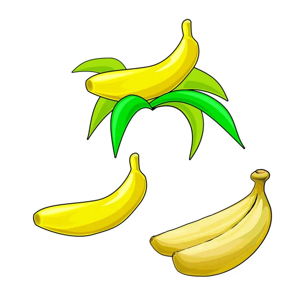Plátanos Icono Fruta Imagen Vectorial Para Juego — Vector de stock