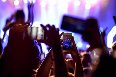 Kalabalık bir fotoğraf Festivali zaman tadını çıkarırken yapma.