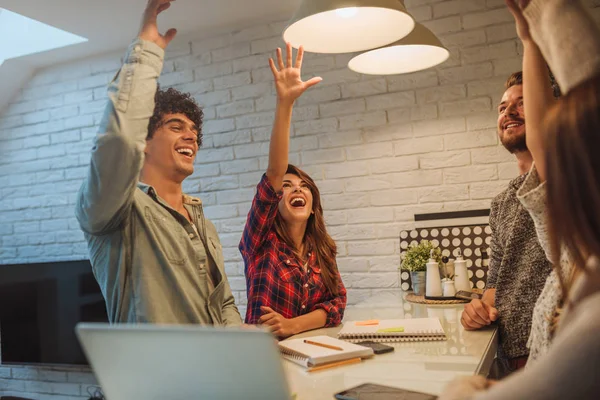 United Colleagues Celebrating Success Together — Stock Photo, Image