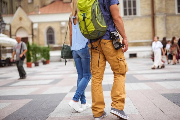 Par Njuter Turist Sightseeing Staden — Stockfoto