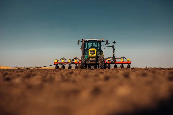 Preparação Terras Agrícolas Com Cama Semente Para Próximo Ano — Fotografia de Stock